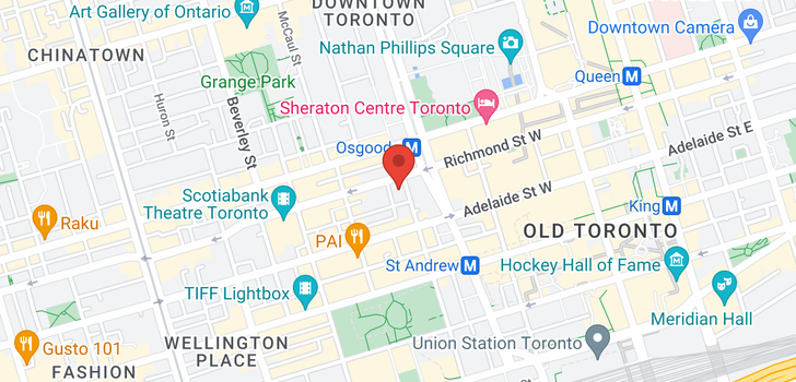 map of #814 -140 SIMCOE ST